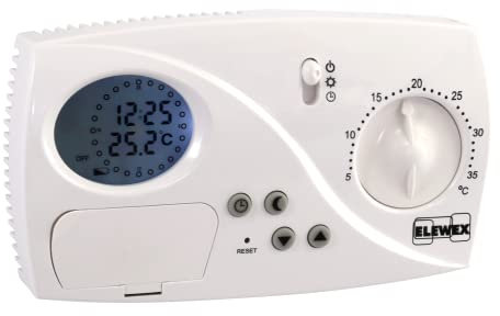 VEMER VE773200 CT 24H - Cronotermostato a Cavalieri da Parete, Programmazione Giornaliera, Alimentazione a Batterie, Bianco