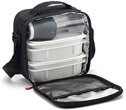 TATAY Sac Isotherme Repas - Urban Food&Drink Casual 3L | 2 Boîtes 0,5L + 1 Bouteille 0,4L | Triple Isolation, Semi-Rigide | Poche Interne | 22,5x10x22 cm, Noir