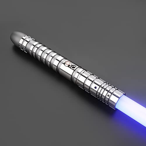 G4E Lightsaber with Bluetooth App, Smooth Swing, 16 Sound Fonts, Infinite RGB Colour Change, Motion Control. Upgraded RGB v3.0. Light Saber for Adults and Cosplay. (2-Tone RGB (Grey))