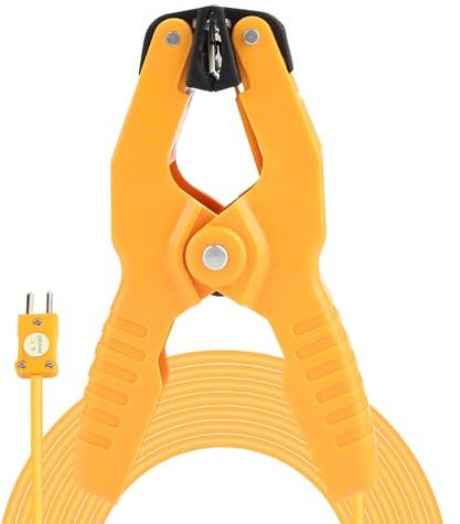 Qiilu Pipe Clamp Yellow Ht 05 K Type Thermocouple Sensor Temperature Pipe Clamp 1~3 8 40~200℃ (Qiilukisnrv2qa5)