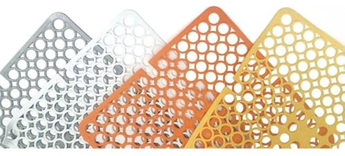 bama Set De 3 Tapis D'évier en Plastique - Orange - 30 X 30/30 X 39 Cm