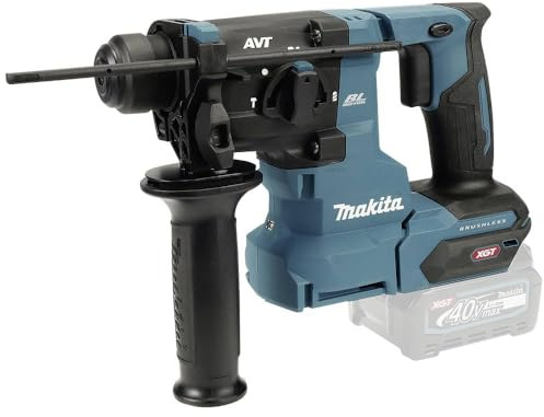 Makita HR010GZ 40 V Cordless Combination Hammer, XPT, Deep Discharge Protection, SDS-Plus, 2.1 J, 26 mm Wood, 20 mm Concrete, 1350 RPM, 2.8-4.5 kg, 304 x 93 x 223 mm