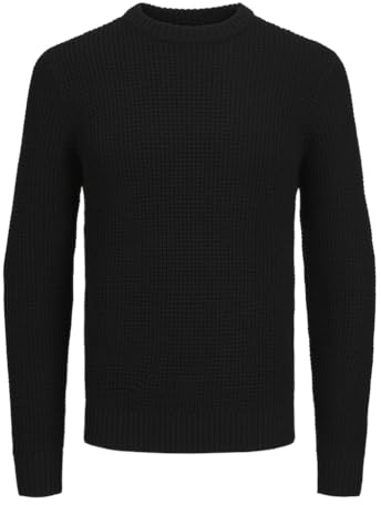 JACK&JONES PLUS Jjliam Knit Crew Neck Pls Pull en Tricot, Noir, 3XL Homme
