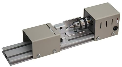 Tornio di perforazione per modellismo in legno fai da te - Mini tornio 6 in 1 con regolazione a 7 velocità, strumento rotante per smerigliatura e lucidatura, set standard per intagliare la pietra del