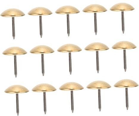 DIYEAH 100stücke Massive Messingnägel Für Polsternägel Möbelnägel Und Ziernägel Goldener Retro-Stil Für Sofa Sessel Und Bettdekoration