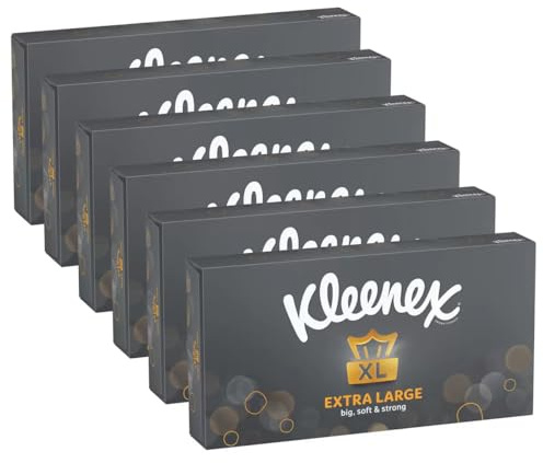 Extra Large Facial Tissue for Men Mensize 2ply 90 Sheets, Pack of 6