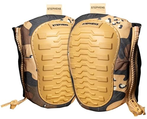 Stephens Strapless Knee Pads for Construction - Sturdy Soft Cap for Work | Safety Work Equipment | Flooring | Roofing | Gardening | Equipment