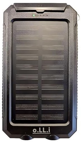 Banco de energía portátil enchufable. Power Bank. Cargador solar de 10.000mAh a prueba de agua y resistente a golpes. Linterna dual y brújula, para celulares, teléfonos y dispositivos móviles. (verde)