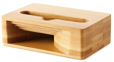Haut-parleur De Support De Téléphone En Bois – Support De Cellule Compact Avec Amplificateur De Son | Station D'accueil De Bureau En Bois Naturel Pour Smartphone, Amplificateur Acoustique Portable