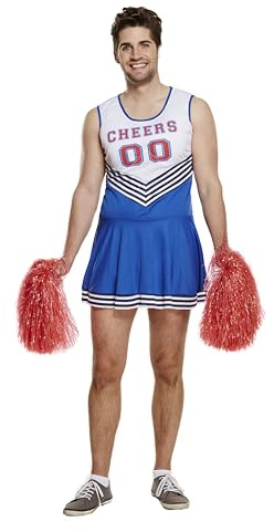 Blue Banana Cheerleader Male Costume Déguisement (Blue)