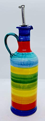 Huilier en Céramique Peint à La Main Le Ceramiche del Castello Made in Italy Pièce unique Dimensions H 23,5 x L 7 cm chacun