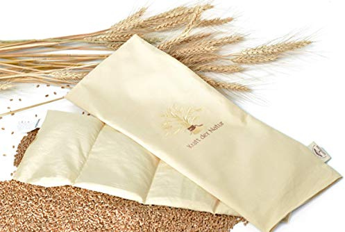 Sei Design Wärmekissen Körnerkissen für Mikrowelle mit Weizenfüllung, Heizkissen Nacken, Rücken, Schultern Kissen mit abnehmbarem Bezug aus 100% Baumwolle, Wärmegürtel 18x50
