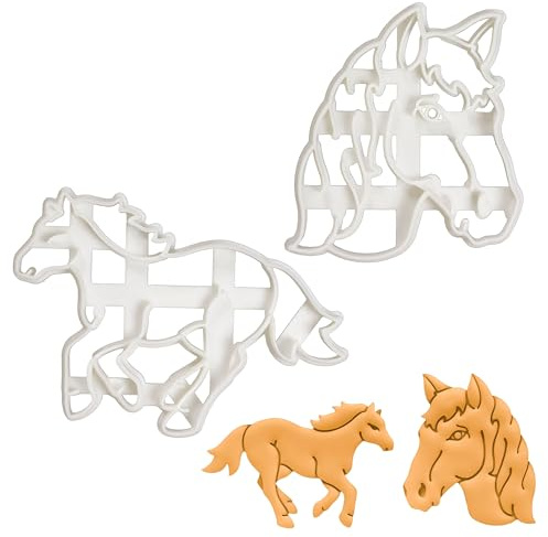 2er Pferd Ausstechformen (Formen: Pferdekopf und Laufendes Pferd), 2 Teil
