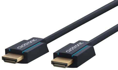 Clicktronic Ultra High Speed HDMI 2.1 Kabel mit Ethernet 48 Gbps 8K / 4K 120Hz HDMI Kabel PS5 mit eARC, HDTV, Heimkino, Soundbar 1m RAL