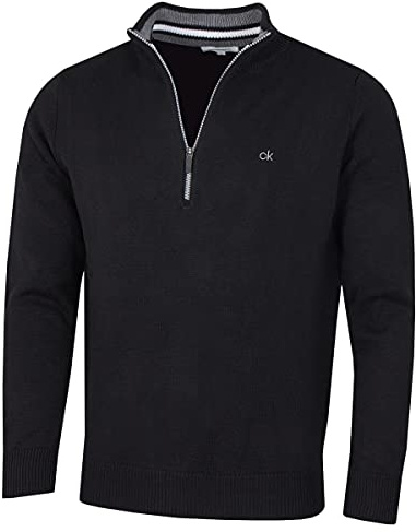 Calvin Klein Golf Mens Cotton Sweater - Black Sport - L
