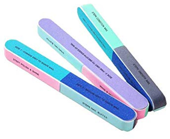 UKD Juego de limas de uñas de varios lados de esponja pulida Lima de uñas barras de arena Herramientas de manicura Herramientas de arte de uñas y moda creativa con agradable