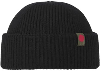 JACK & JONES Men's Rddroyal Short Beanie Noos Knitted Hat, Black/Detail:RDD28 Olive Label, One Size