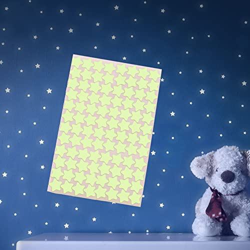 Paraboo Leuchtsterne Kinderzimmer [96 Stk.] selbstklebend | leuchtende Sterne, fluoreszierende Klebesterne für deinen Sternenhimmel, Aufkleber leuchtend, glow in the dark stars