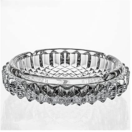 SUREK Elegante Posacenere in Vetro Portacenere Moderno Portacenere da Tavolo Portacenere Spesso Ornamento per la Decorazione dell'home Office Trasparente Facile da Usare