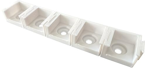 Exoda 10x Halterung für Wago 3er Klemmen Typ 221-413 weiß Steckbar Adapter | steckbar, kombinierbar, kompatibel mit Wago 221-413, 10 Klemmenhalter, Befestigungsadapter, bis 4 mm²