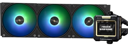Thermalright FW 360 Schwarz ARGB CPU-Wasserkühlung mit 3 PWM-Lüftern, IPS 320 * 240 Auflösung LCD-Bildschirm, flüssiger CPU-Kühler für AMD/Intel PC Aio-Kühler: AM4/AM5/LGA1700/1851
