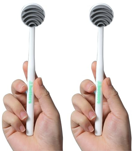 Brosse à Langue,Tongue Scraper Cleaner,Aide à combattre la mauvaise haleine| Blanchit la langue | Rafraîchit l'haleine (White)