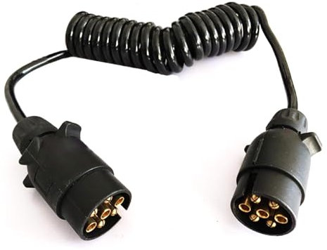 Dhouse Heavy Duty 7 Pin Trailer Plug Extension Lead - 3m Towing Wire Adapter Cable for Trailer Lighting Board, Caravan, Truck Brake Joint Pipe