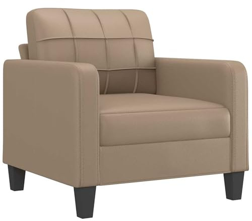 Rantry Cappuccino Sessel, 60 cm, aus Kunstleder, Möbel, Loungesessel, Sessel, Relaxsessel, Sessel für Schlafzimmer