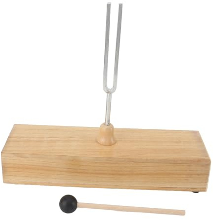 Diapason 256 Hz, Ensemble de Fourchettes Sonores avec Boîte de Résonance en Bois + Marteau, ou Méditation D'expérience Acoustique de Guérison Sonore