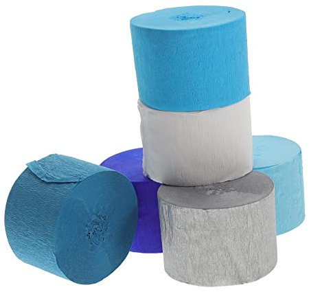 GLSTOY 6rollen Bunte Krepppapier-streamer Für Partys Dekorative Farben Für Geburtstagsfeiern Hochzeiten Und Feste Leicht Zu Verwenden Und Flexibel Zur Raumgestaltung