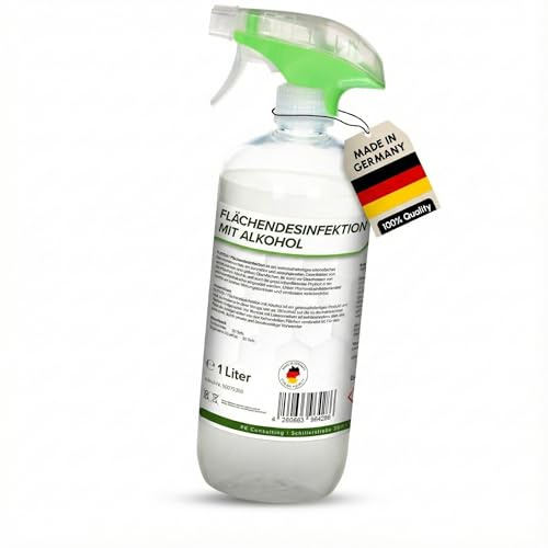 FLOTEX® alkoholisches Flächendesinfektionsmittel 1L - Hochwirksame Flächendesinfektion mit Alkohol - Ideales Desinfektionsmittel für alle glatten Oberflächen