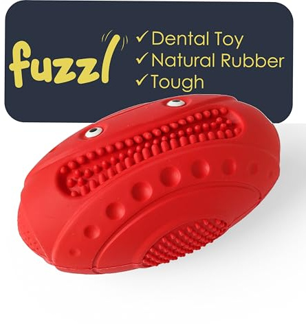 Fuzzl UFO Hundespielzeug aus Gummi - Zahnpflege-Kauspielzeug für Welpen und Starke Kauer