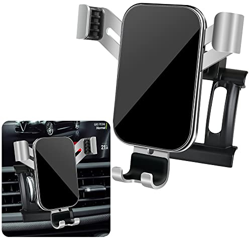 LUNQIN Car Phone Holder for Alfa Romeo Giulia 2017 2018 2019 2020 2021 2022 2023 2024 2025 Auto Interior Accessories Best Cell Phones Mount Cellphone Mobile Cradle Charging Navigation Bracket Stand