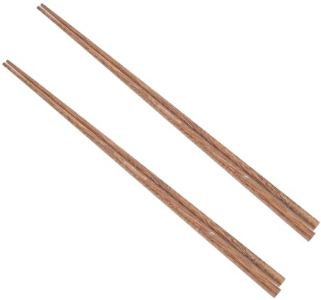PRETYZOOM Bacchette di Legno Lunghe 2 Paia per Cucina Cinese Resistenti al Calore Isolamento Termico per Pentola Calda e Raccolta Noodles