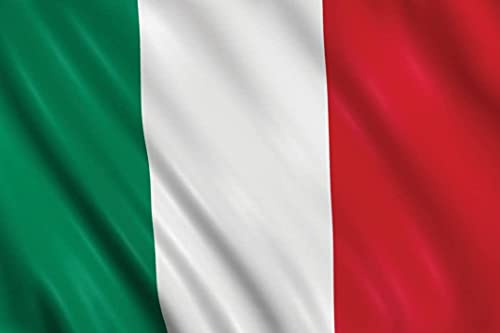 10 Bandiera Italiana Italia 60 x 90 cm con Copriasta, in poliestere, Vendita relativa a 10 Pezzi