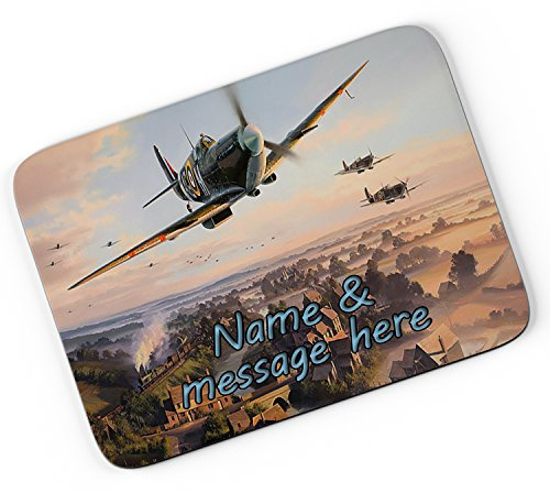 Personalised Mouse Mat SPITFIRE PLANE RAF ST460 Computer Pad PC Laptop Gamer Work Teacher Gift
