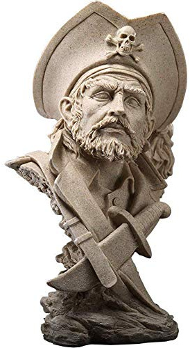 Yangyang Pirate Captain Statua Busto Carattere Ornamenti Figura in Resina Scultura per la Decorazione Domestica Ufficio Accessori Bar Regali Mestieri