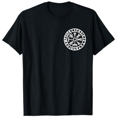 Vegvisir Wikinger Kompass Rune Schutz Symbol Kelten Nordisch T-Shirt