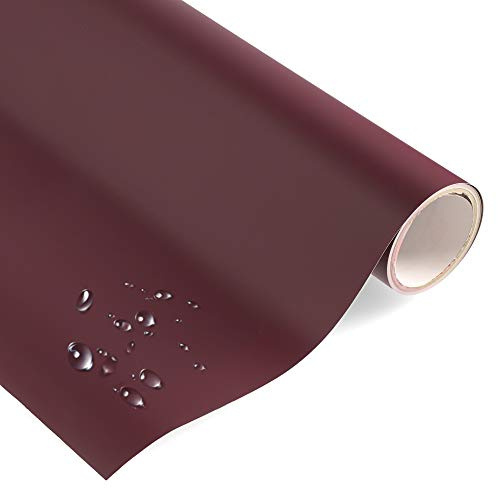 Premium Möbelfolie und Bastelfolien Aubergine MATT - Küchenfolie - Klebefolie für Möbel, Türen selbstklebende Folie Küche Meterware (1 Meter x 63 cm)