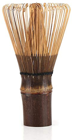80 Zinken Natürlicher Bambus Chasen Matcha Rührer Zinken Schneebesen Set Grüner Tee Puderpinsel Traditionelles handgeschnitztes Schaufelwerkzeug für zu Hause Einfach zu bedienen