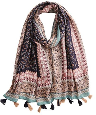 Ecroon Invernale Sciarpa stole peso leggero Scialle Pashmina da Donna Elegante Calda Stole Cotone Biancheria Sciarpes