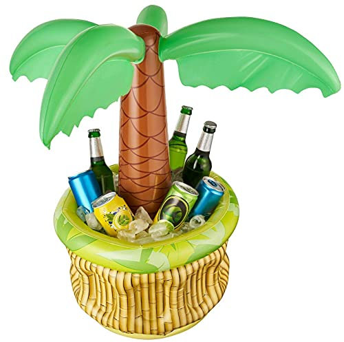 Balinco – Aufblasbare Palme Getränkekühler für Pool & Partys – Als Bierkühler, Getränkehalter & Eiskübel – Cooler Partykühler für Sommer, Garten & Schwimmbad – Pool-Zubehör für Getränke & Eiswürfel
