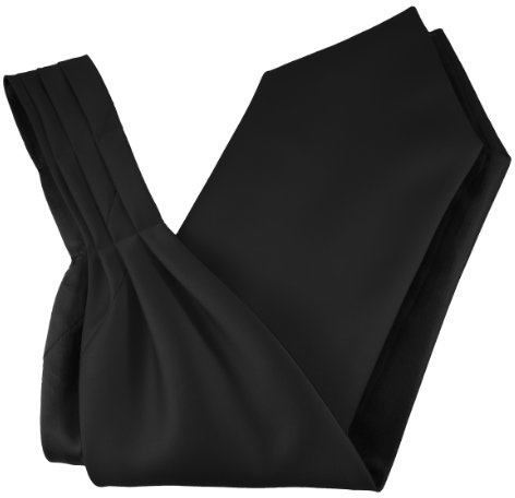 Raso Ascot Cravats Uomo Nero Taglia unica