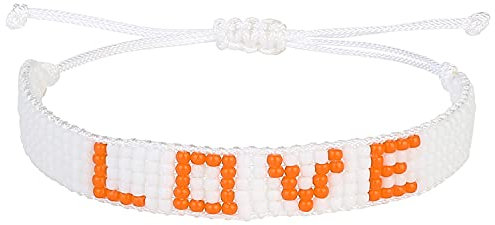 KELITCH LOVE Miyuki Perlenarmbänder Bunte Wickelarmbänder Verstellbares Charm-Armband für Frauen (15J)