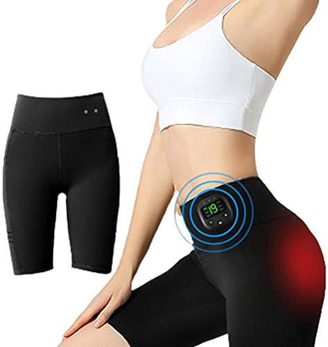 Ayaaa Leggings,Yogahose,EMS Current Yoga Anti-Vaciar Fitness Pantalones con Bolsillos Levantamiento de la Cadera Fitness Pantalones de Fitness Adecuado para Yoga Pilates Running, Modelo Femenino