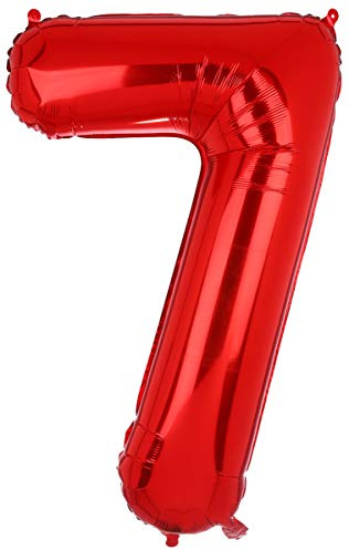 100 CM Riesen Rot Zahl 7 Folienballon Luftballon Folien Mylar Groß Helium Luftballons Geburtstag Party Deko Lieferungen