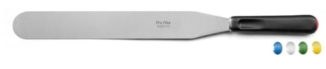 SABATIER TROMPETTE - Spatule droite - Pro Flex - Acier X30Cr13 finition satinée manche polypropylène et mitre en acier et système HACCP - 42 cm (Spatule 30 cm) - Noir