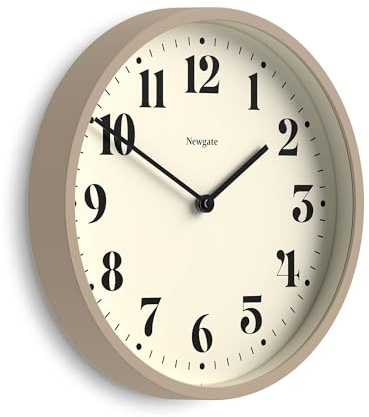 NEWGATE® Number Four Theatre Wanduhr | Moderne runduhr | 30cm | Stein | Dekorative Nummern | Ideal für küche, Wohnzimmer oder büro