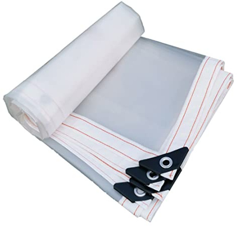 Bâche Transparente 2,5m x 3m avec œillets Bâche en Vinyle épais pour Serre, Jardin, Camping, pêche en extérieur