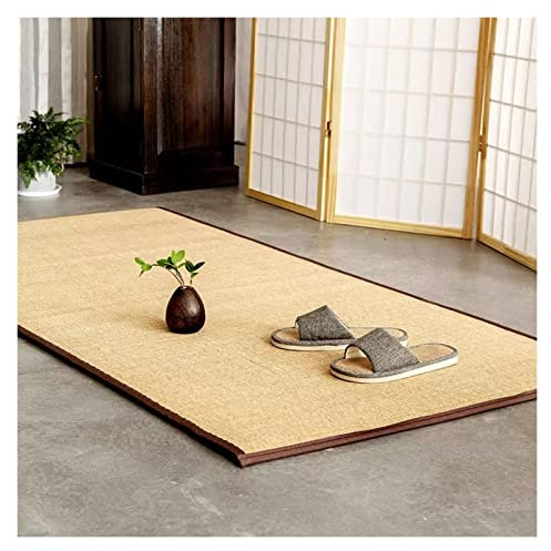 XILYZMO Bambusteppich, Natürlich Bambus Bambus-Teppich, Waschbar rutschfest Gummi Küchenmatten, Japanisch Sommer Krabbelmatte, Für Balkon Zimmer Waschbecken (Farbe : 1.5cm, Größe : 90(W) x180(L) cm)